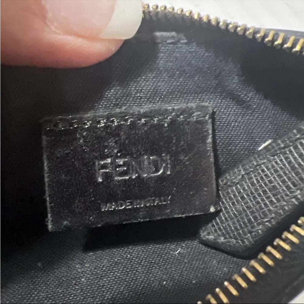 FENDI Vitello Monster Bug Eyes Mini Key Cles Pouch Bag Charm Cles Keychain Black - Picture 2 of 7